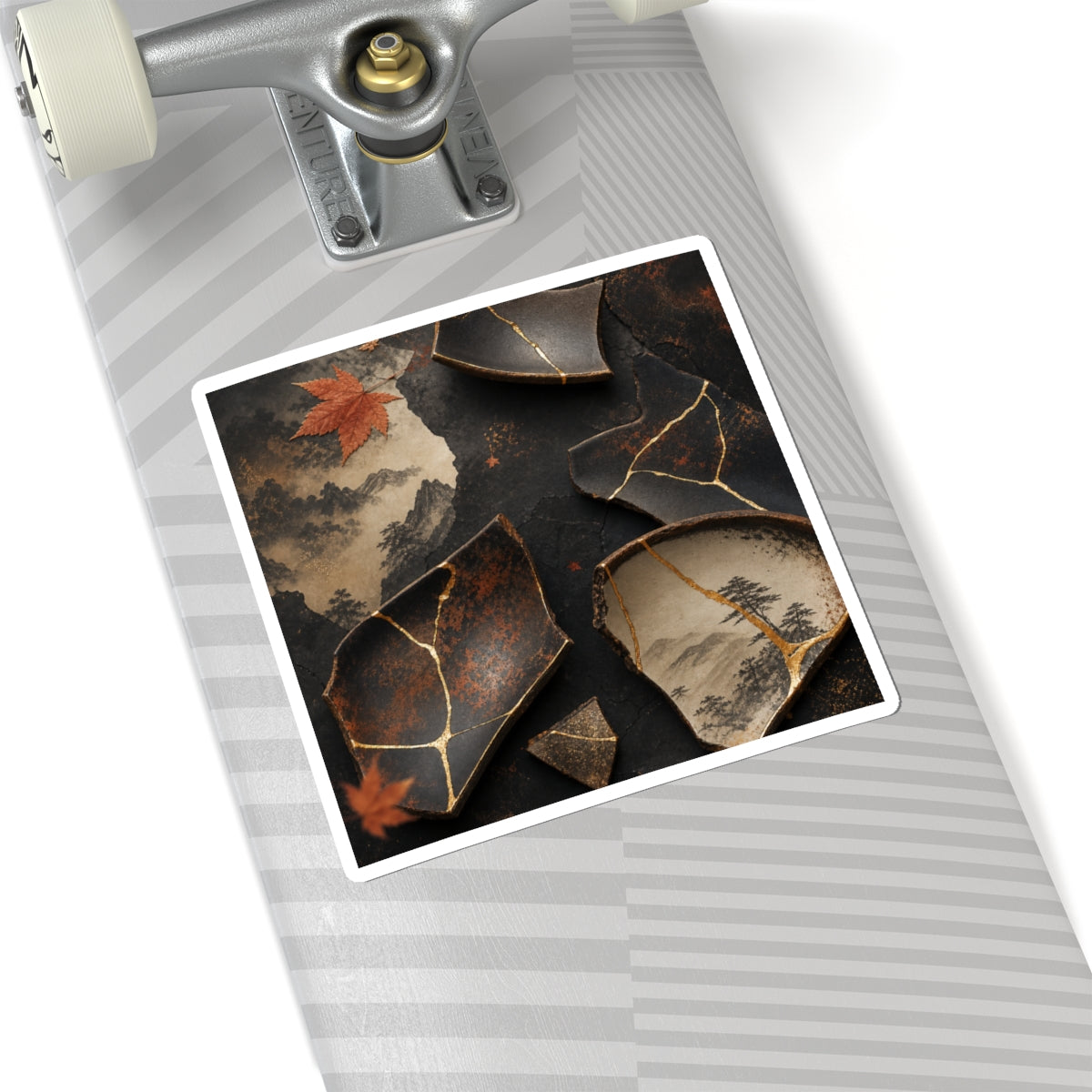 Ma Broken Pottery Sticker - Kintsugi Gold Vein