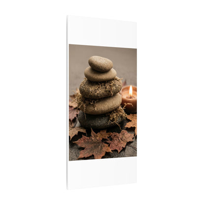 River Stones Canvas Art | Autumn Japandi Texture Art