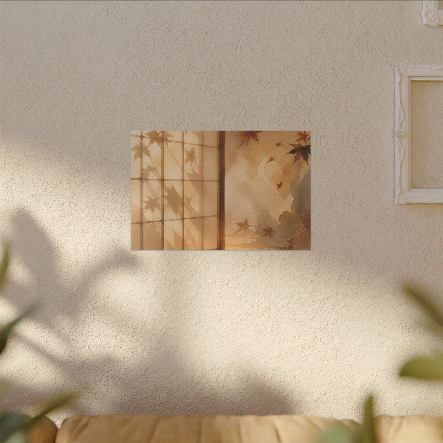 Candlelight Shoji Screen Canvas Art - Japandi Ma