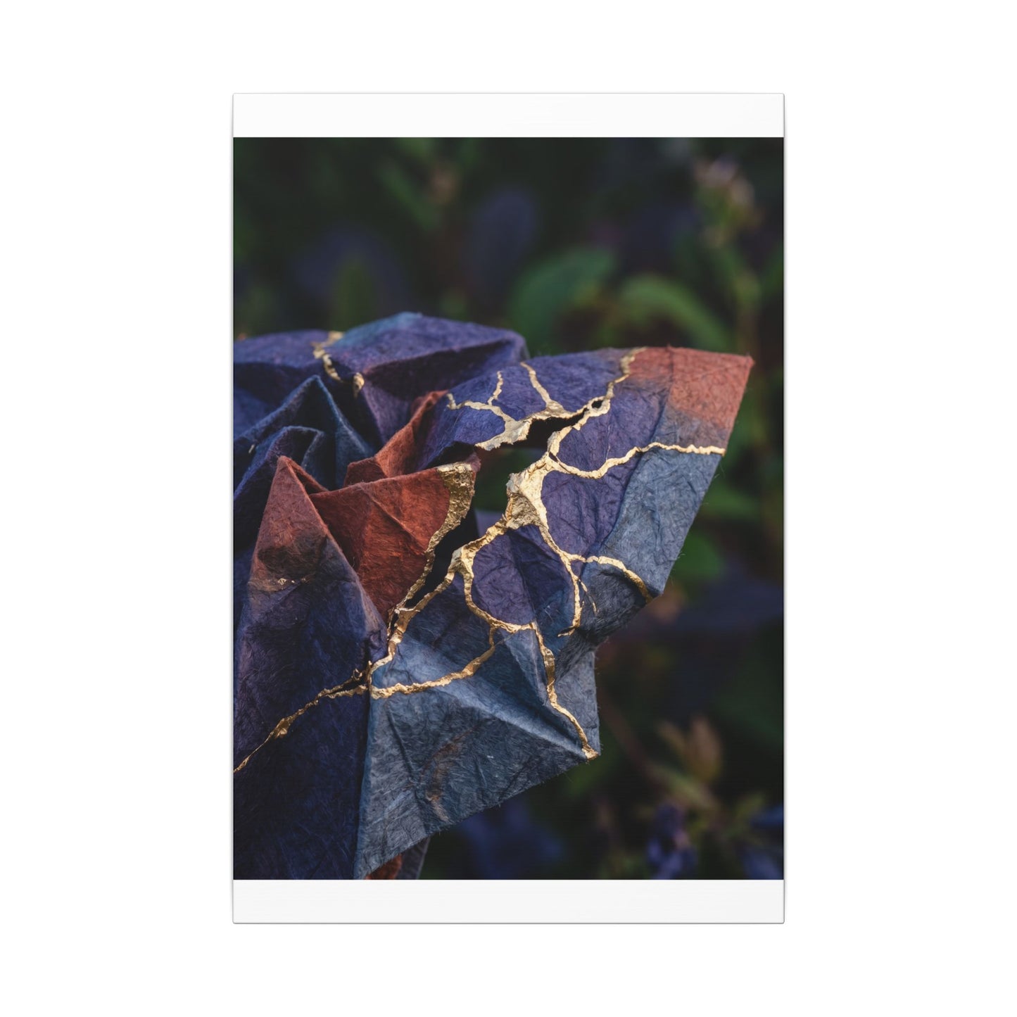 Philosophical Paper Fold Canvas Art - Gold Vein Kintsugi