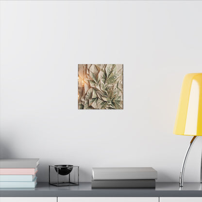 Japandi Paper Fold in Candlelight | Texture Canvas Art