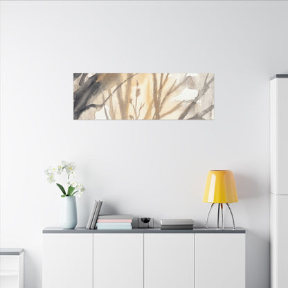 Ma Shadow Play Canvas Art - Japandi Watercolor