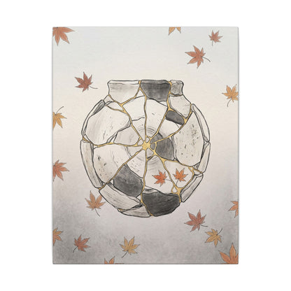 Japandi Broken Pottery in Dawn | Minimal Line Canvas Art