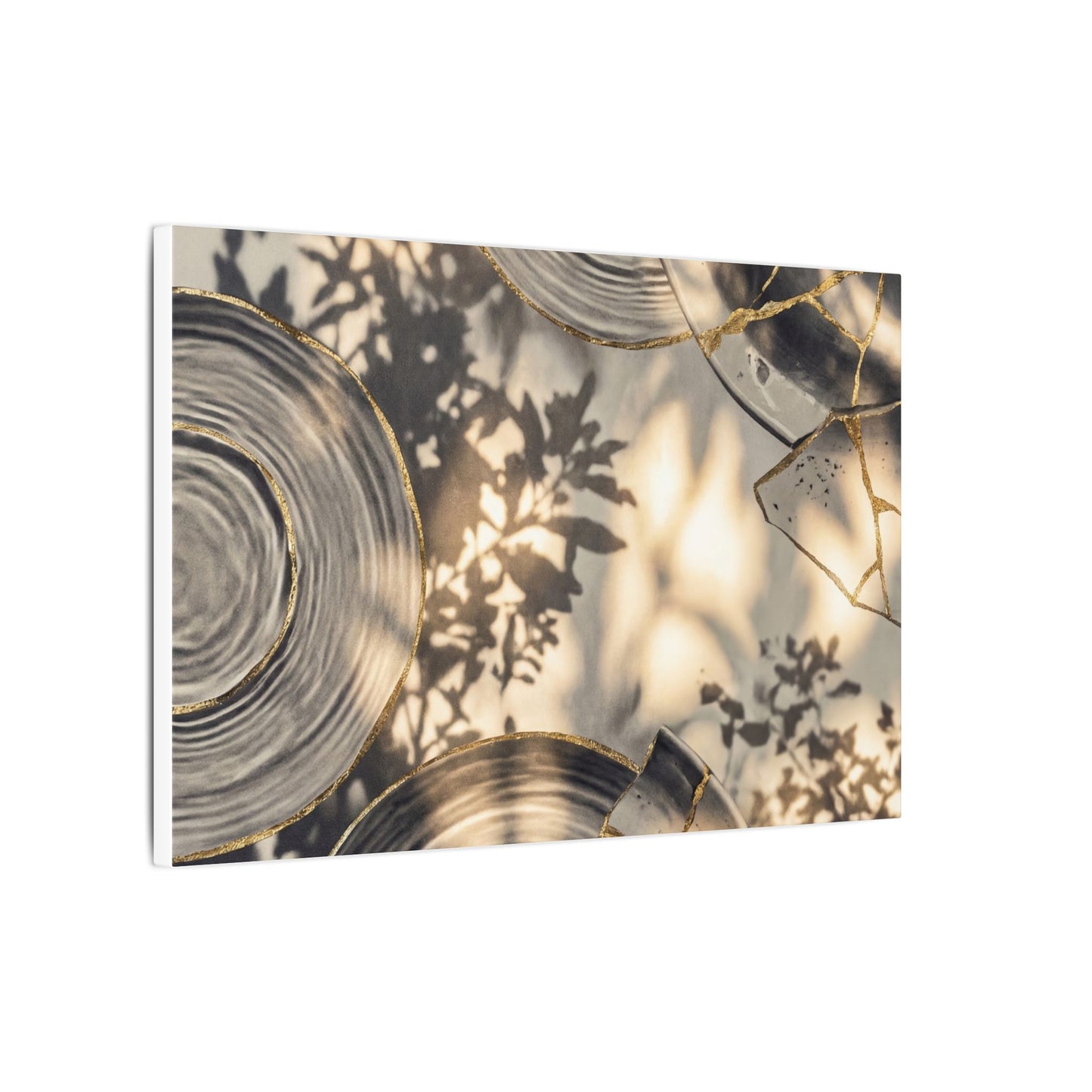 Healing Water Ripple Canvas Art - Gold Vein Kintsugi