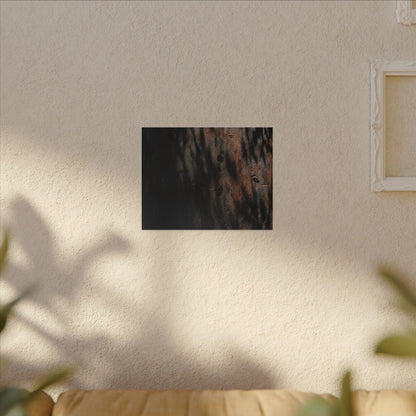 Rust Patina Shadow Zen Canvas Art | Luxurious Dark Japandi Art