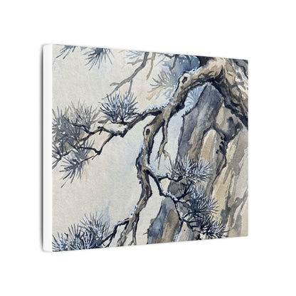 Moonlight Pine Tree Canvas Art - Japandi Seijaku