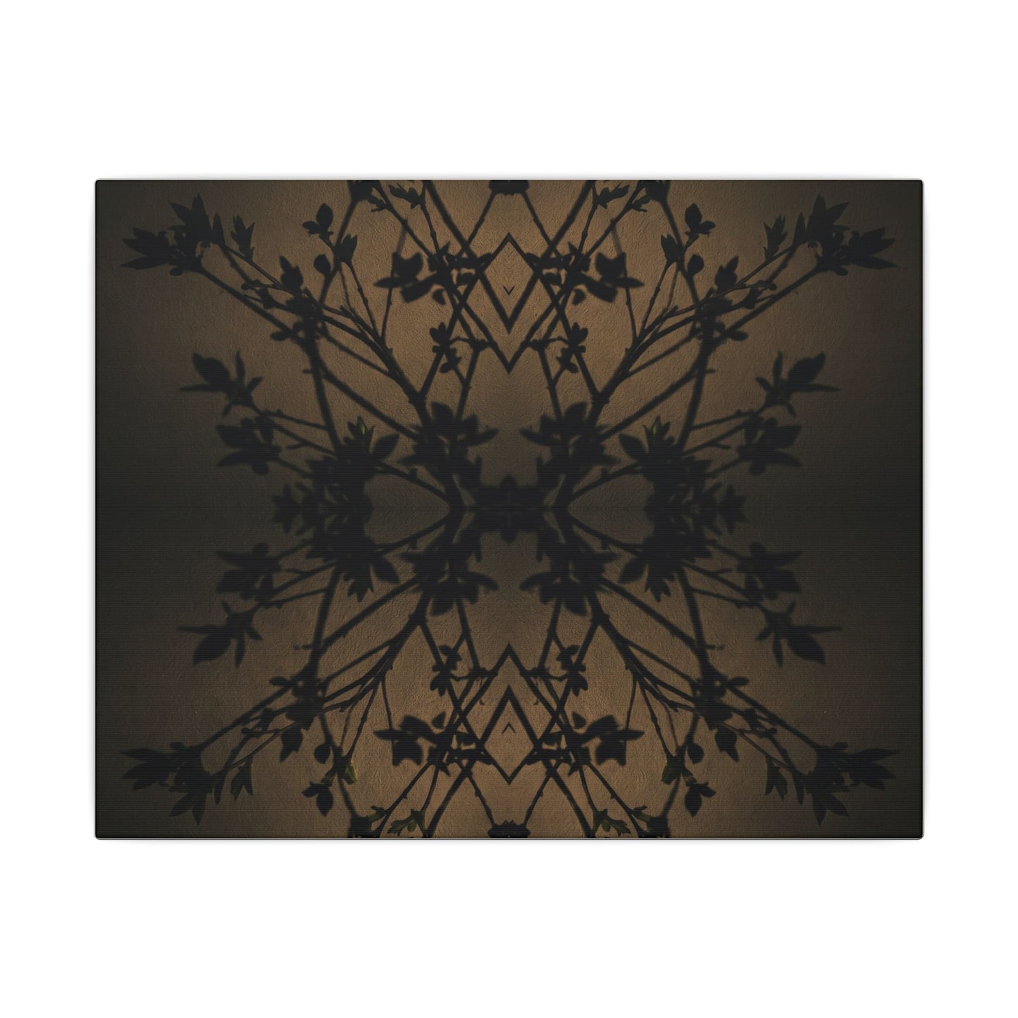 Golden Hour Shadow Play Canvas Art - Dark Japandi Seijaku