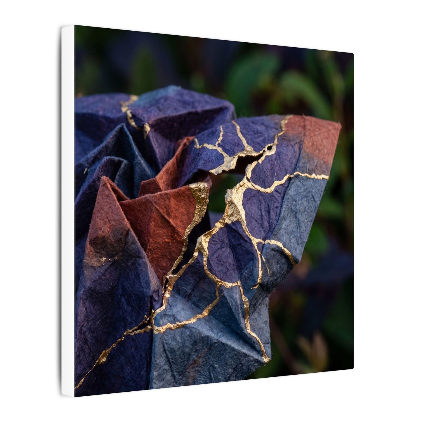 Philosophical Paper Fold Canvas Art - Gold Vein Kintsugi