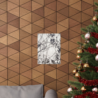 Shadow Play Wall Art Print | Winter Japandi Japanese Pattern Art
