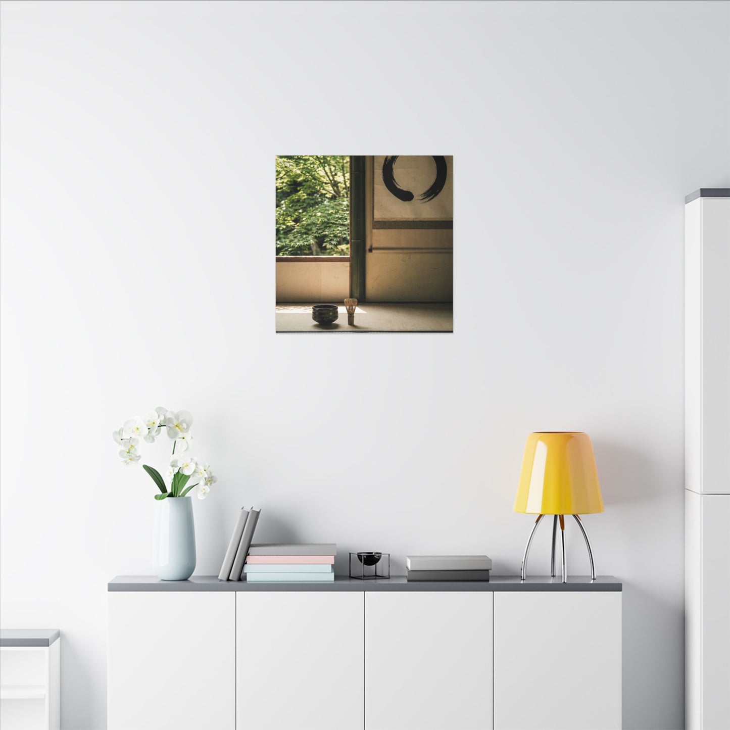 Tea Ceremony Enso Canvas Art | Serene Zen Art