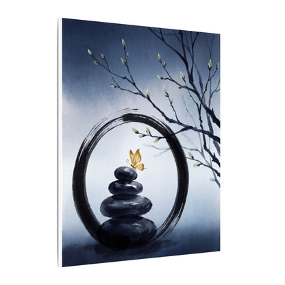 River Stones Spring Canvas Art | Zen Peaceful Design