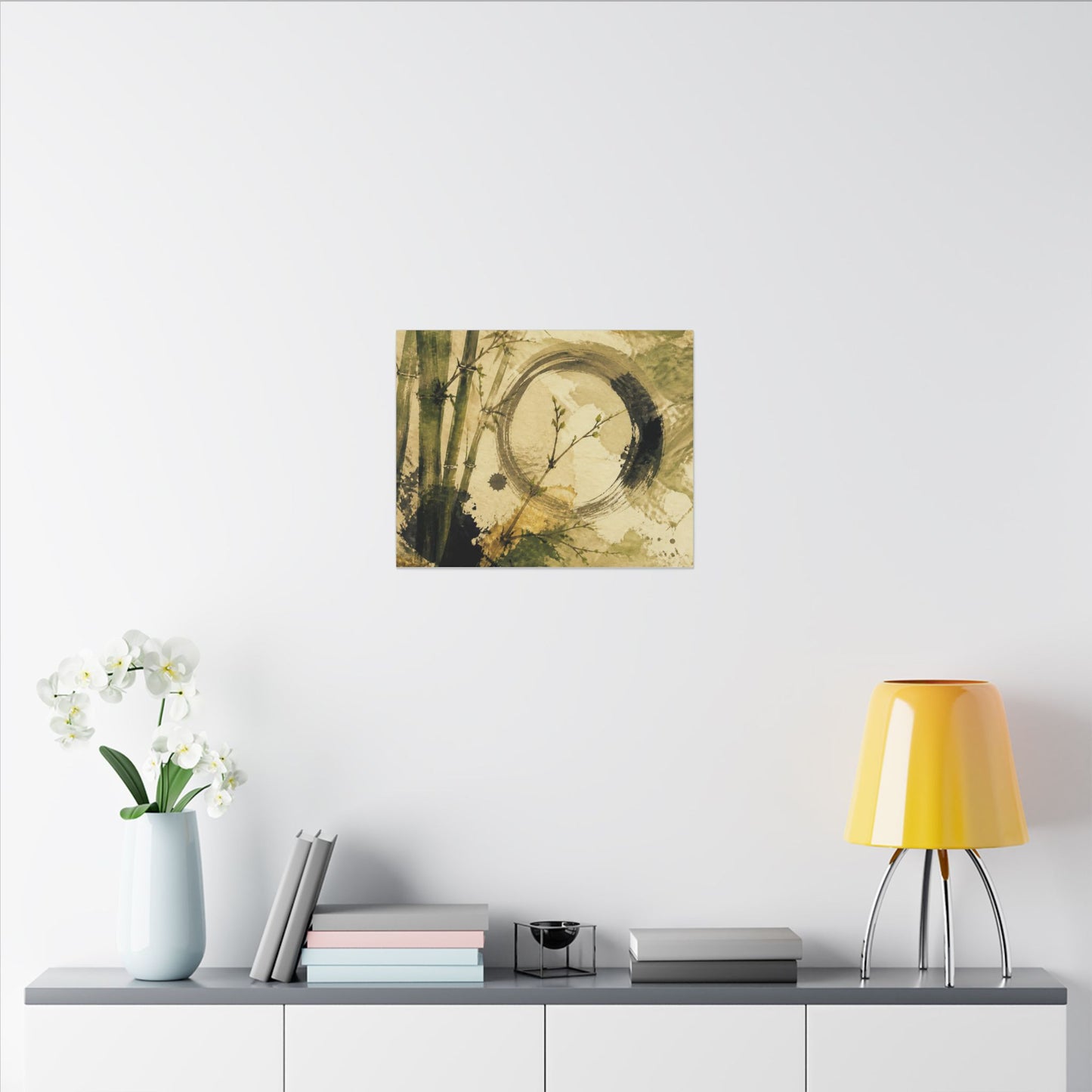 Ink Brushstroke Sumi E Canvas Art | Calm Zen Art
