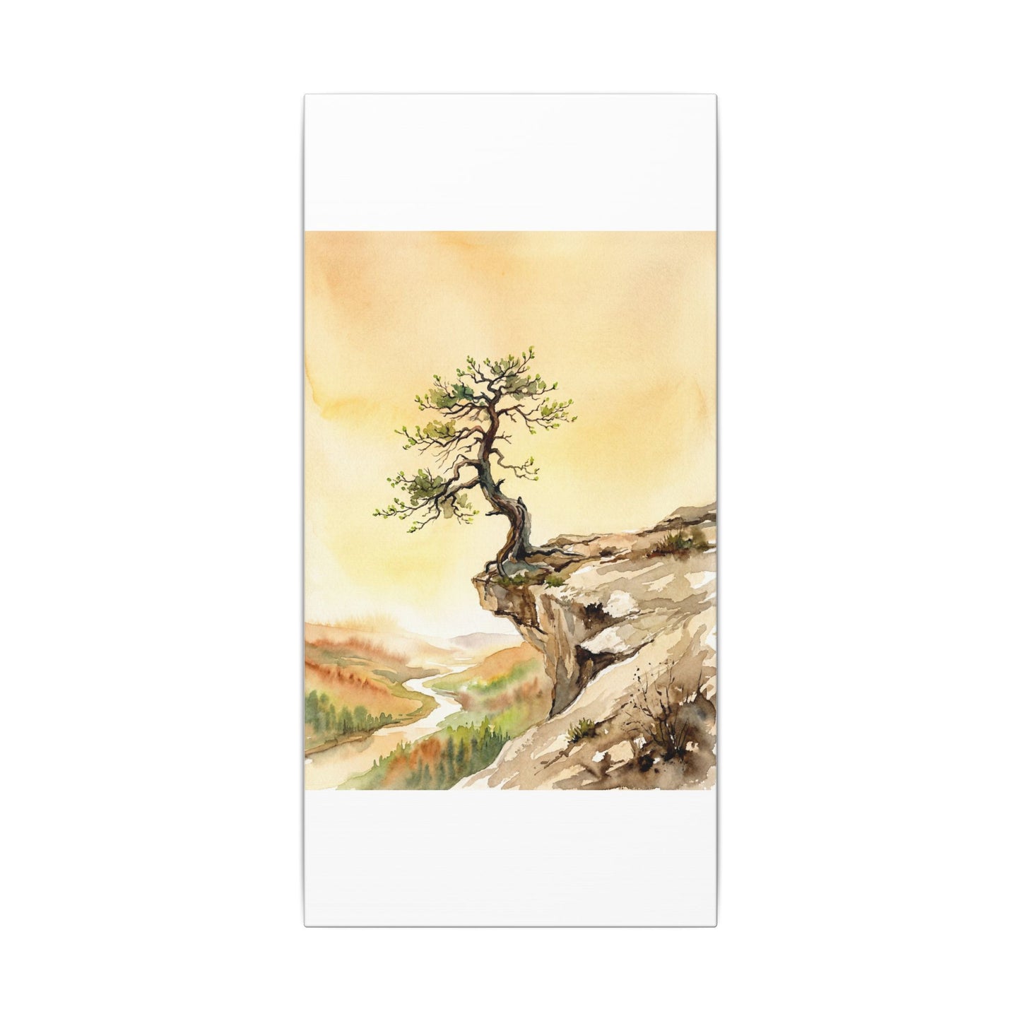 Golden Hour Pine Tree Canvas Art - Japandi Fukinsei