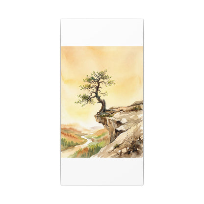 Golden Hour Pine Tree Canvas Art - Japandi Fukinsei