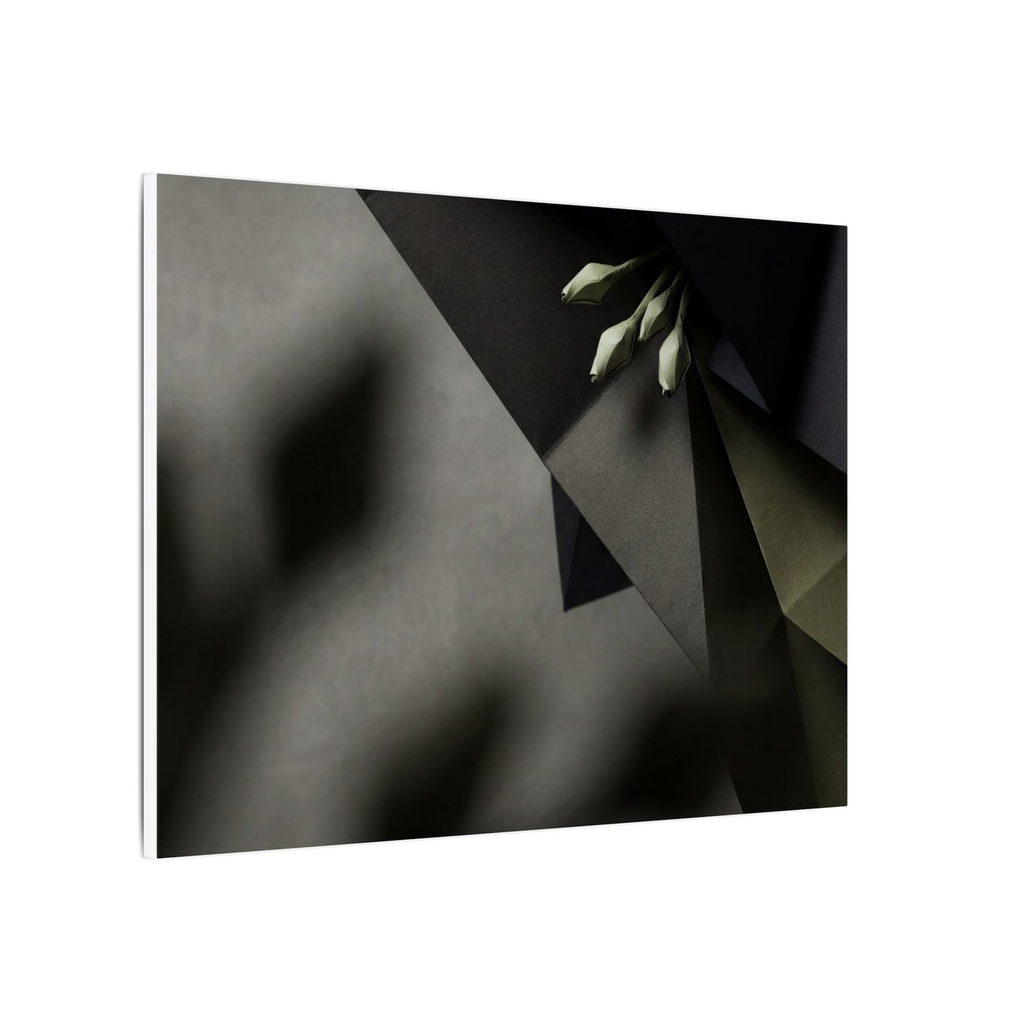 Paper Fold Moody Minimal Canvas Art | Luxurious Dark Japandi Art