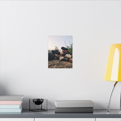 River Stones Canvas Art | Spring Kintsugi Broken Beauty Art