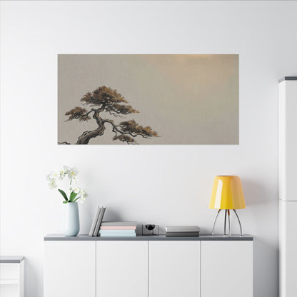 Pine Tree Canvas Art | Autumn Zen Karesansui Art