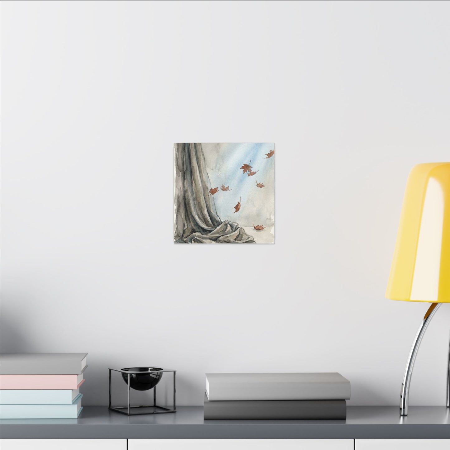 Ma Silk Drape Canvas Art - Japandi Watercolor