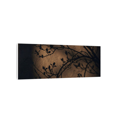 Dark Japandi Shadow Play in Golden Hour | Shadow Zen Canvas Art