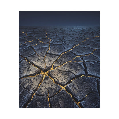 Cracked Earth Broken Beauty Canvas Art | Artful Kintsugi Art