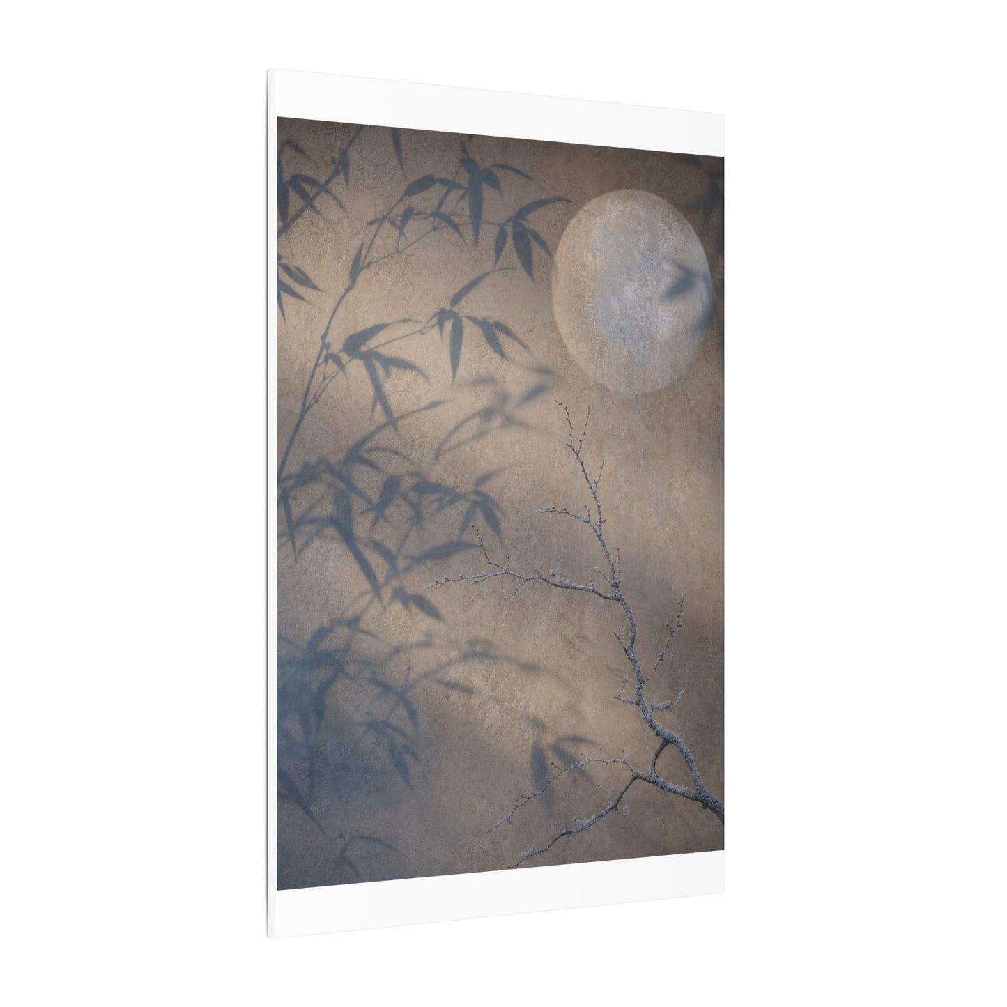 Shadow Play Canvas Art | Winter Japandi Japanese Pattern Art