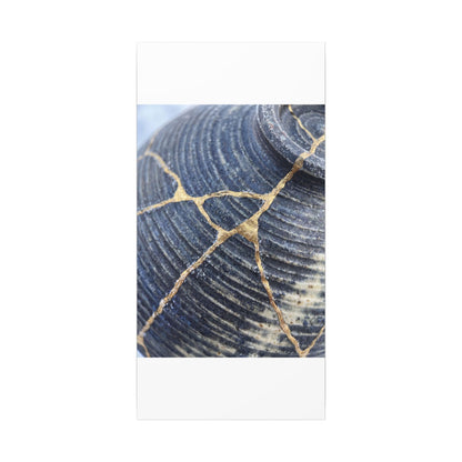 Shibui Water Ripple Canvas Art - Kintsugi Gold Repair