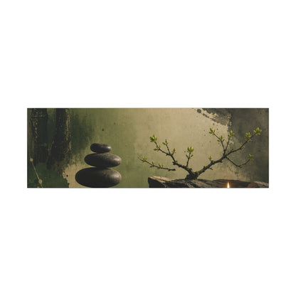 River Stones Spring Canvas Art | Zen Contemplative Design