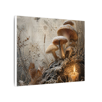 Wild Mushrooms Texture Canvas Art | Elegant Japandi Art