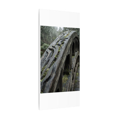 Overcast Wooden Bridge Canvas Art - Japandi Kanso