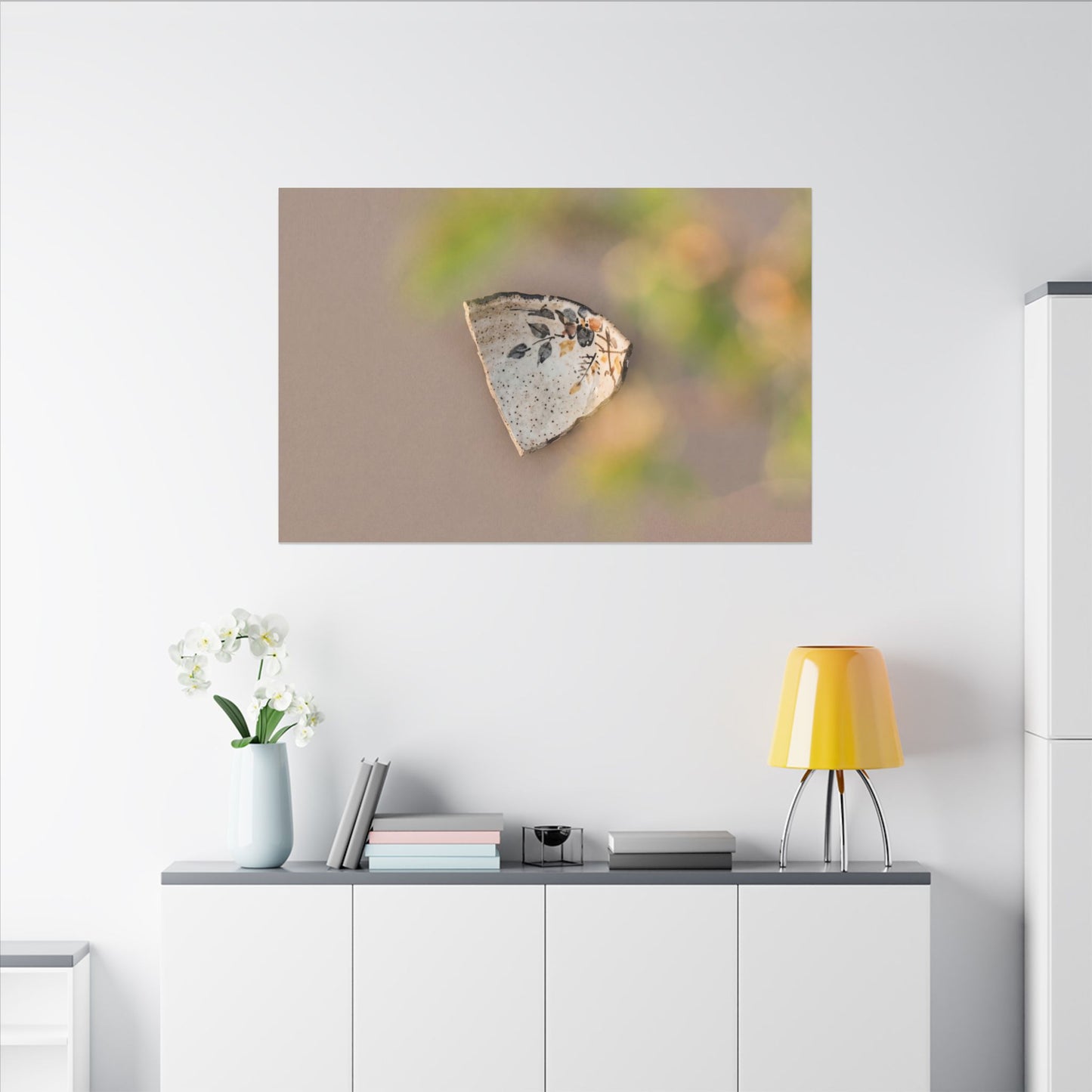 Ceramic Bowl Canvas Art | Spring Japandi Japanese Pattern Art