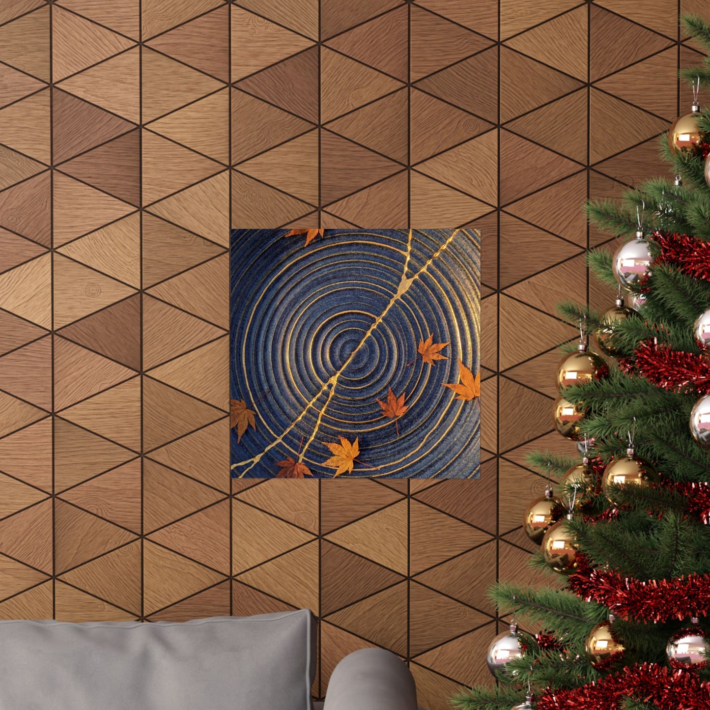 Datsuzoku Water Ripple Wall Art Print - Kintsugi Gold Repair