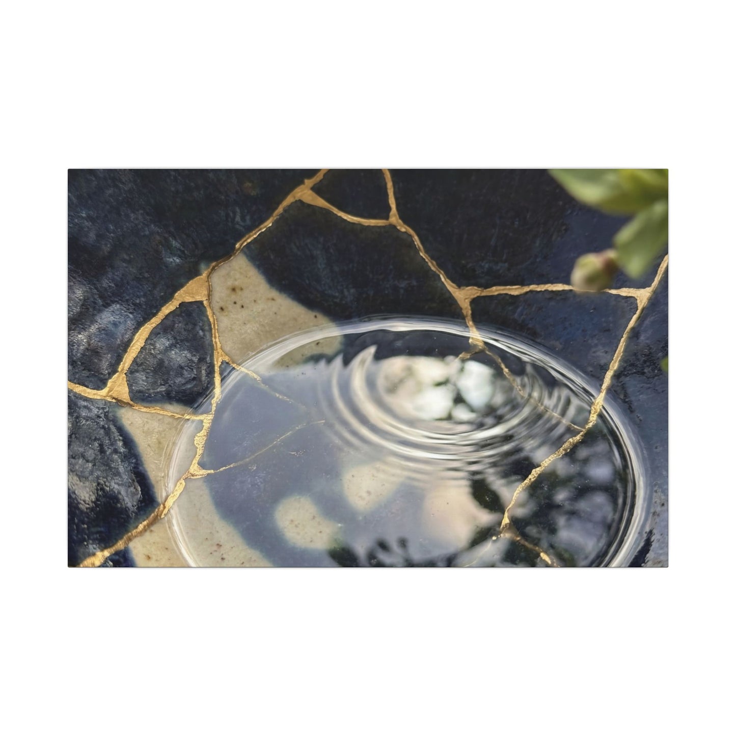 Water Ripple Spring Canvas Art | Kintsugi Beautiful Design