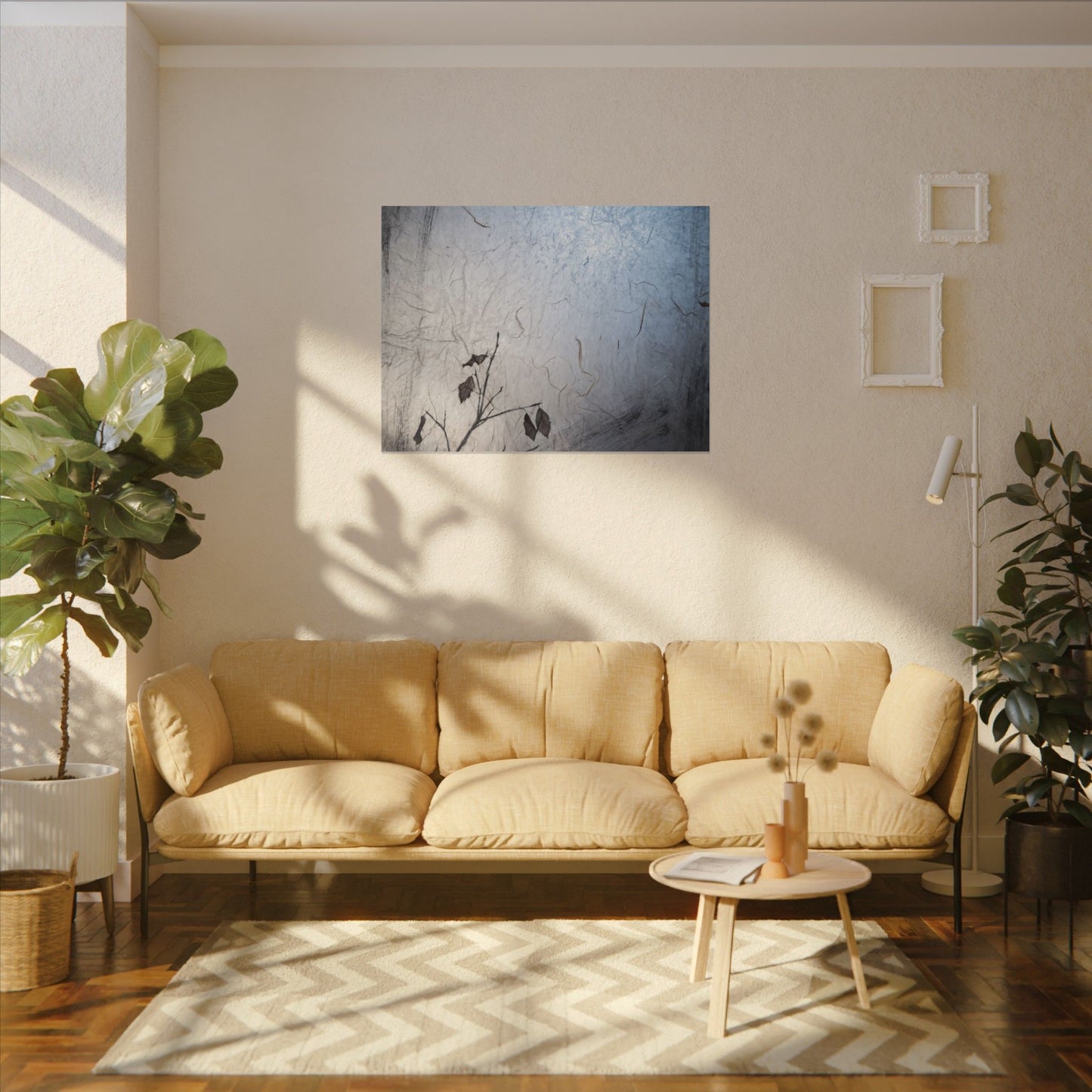 Moonlight Shoji Screen Canvas Art - Japandi Shibui