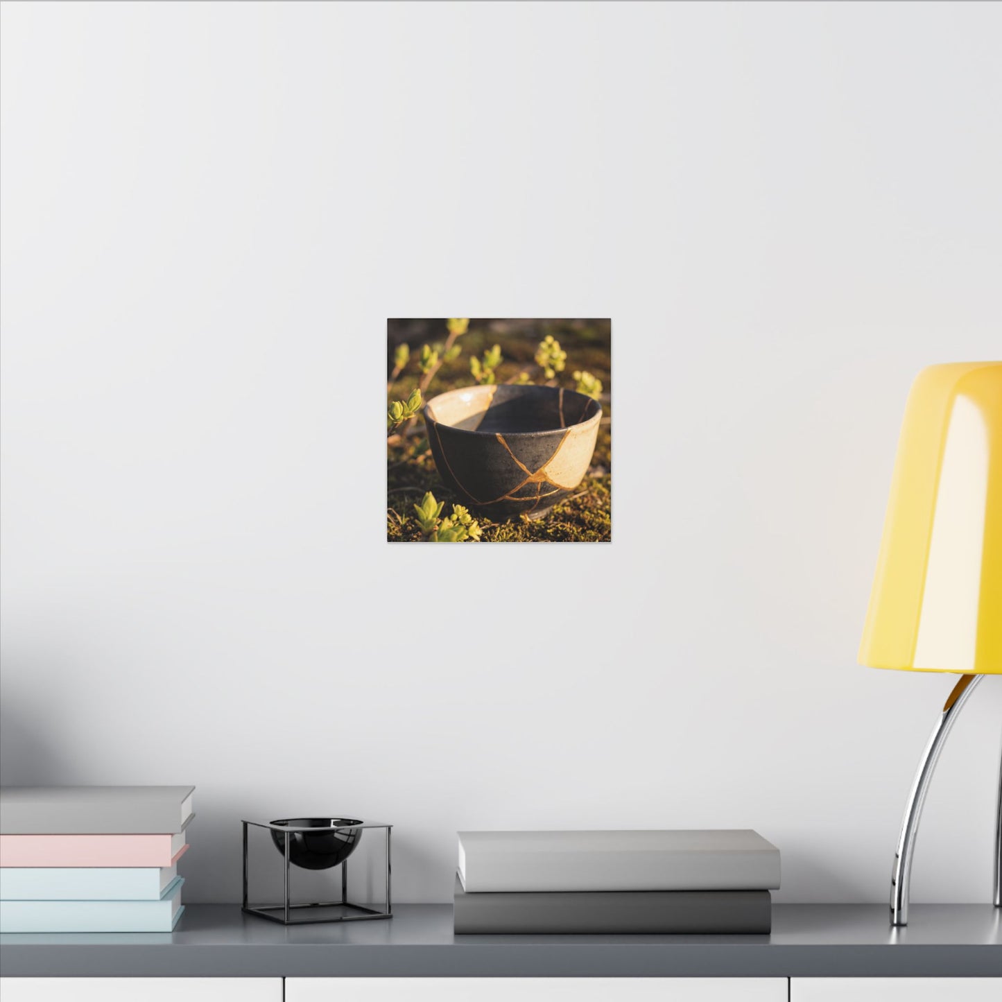 Seijaku Broken Pottery Canvas Art - Kintsugi Gold Repair