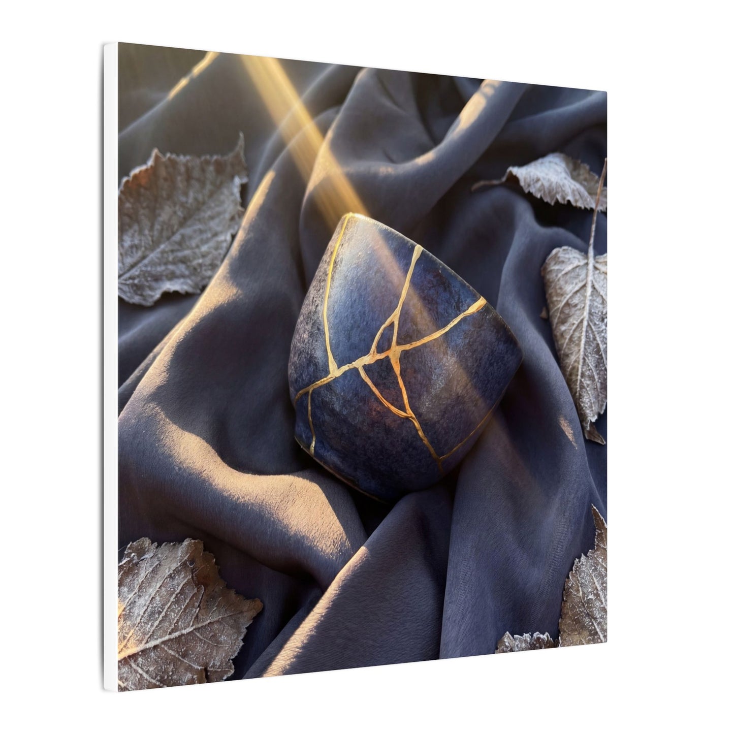 Winter Silk Drape Gold Repair Canvas Art | Artful Decor