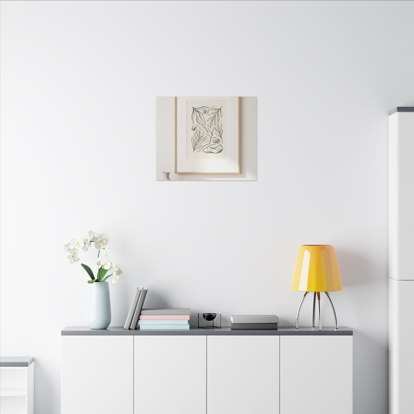 Japandi Charcoal Canvas Art