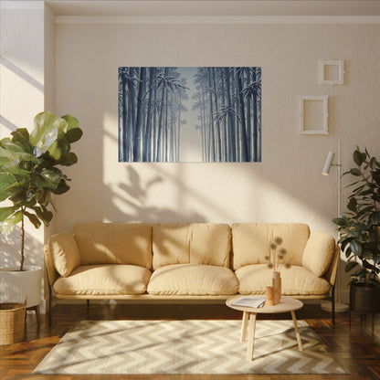 Bamboo Grove Canvas Art | Winter Zen Ukiyo E Inspired Art