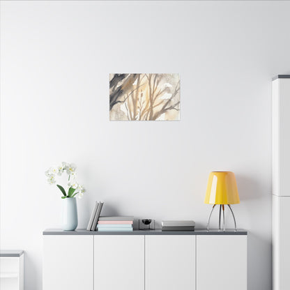Ma Shadow Play Canvas Art - Japandi Watercolor