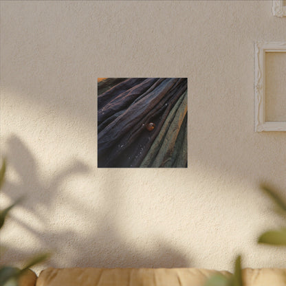 Silk Drape Shadow Zen Canvas Art | Moody Dark Japandi Art