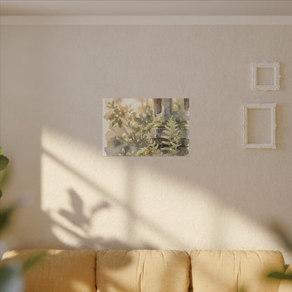 Earthy Stone Lantern Canvas Art - Watercolor Japandi