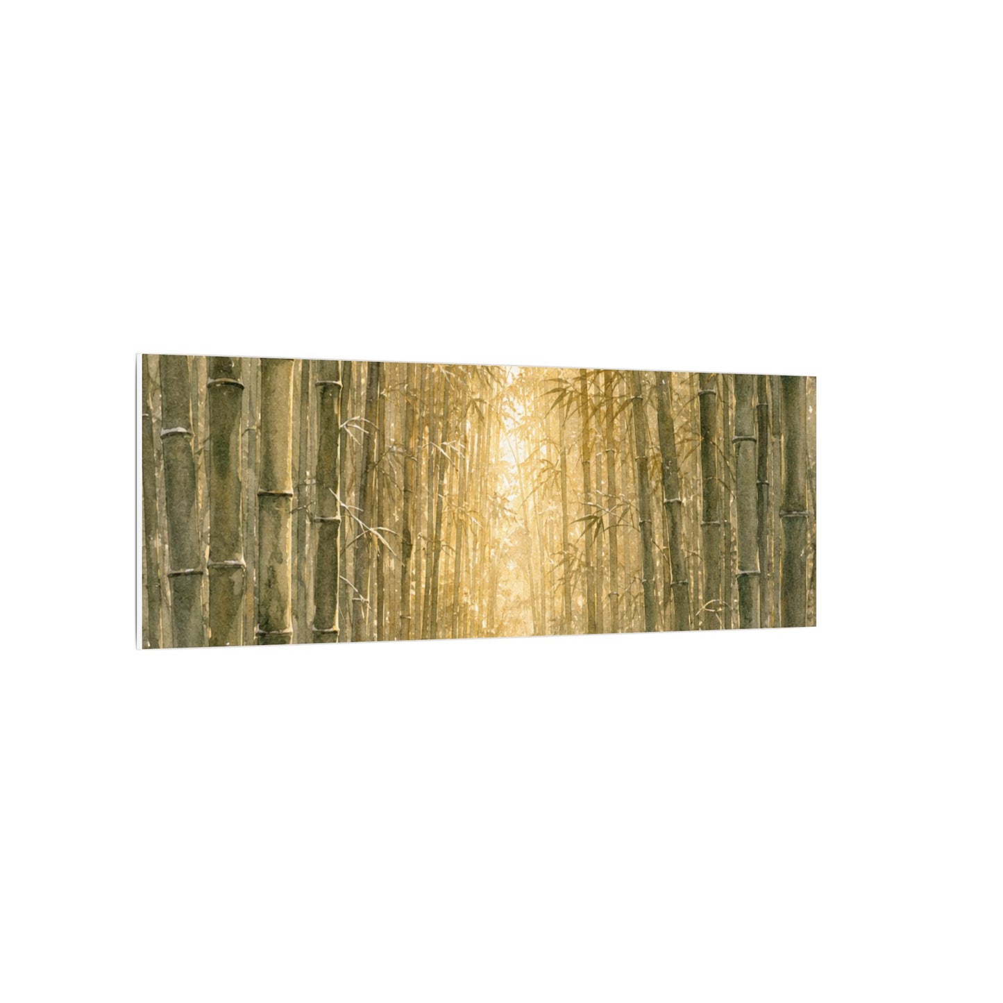 Bamboo Grove Winter Canvas Art | Japandi Elegant Design