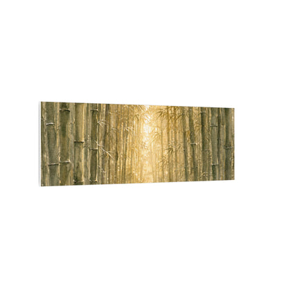Bamboo Grove Winter Canvas Art | Japandi Elegant Design