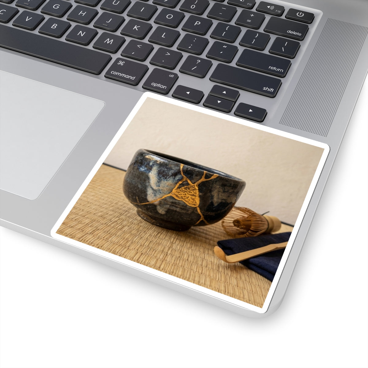 Golden Hour Tea Ceremony Sticker - Kintsugi Kanso Art Print