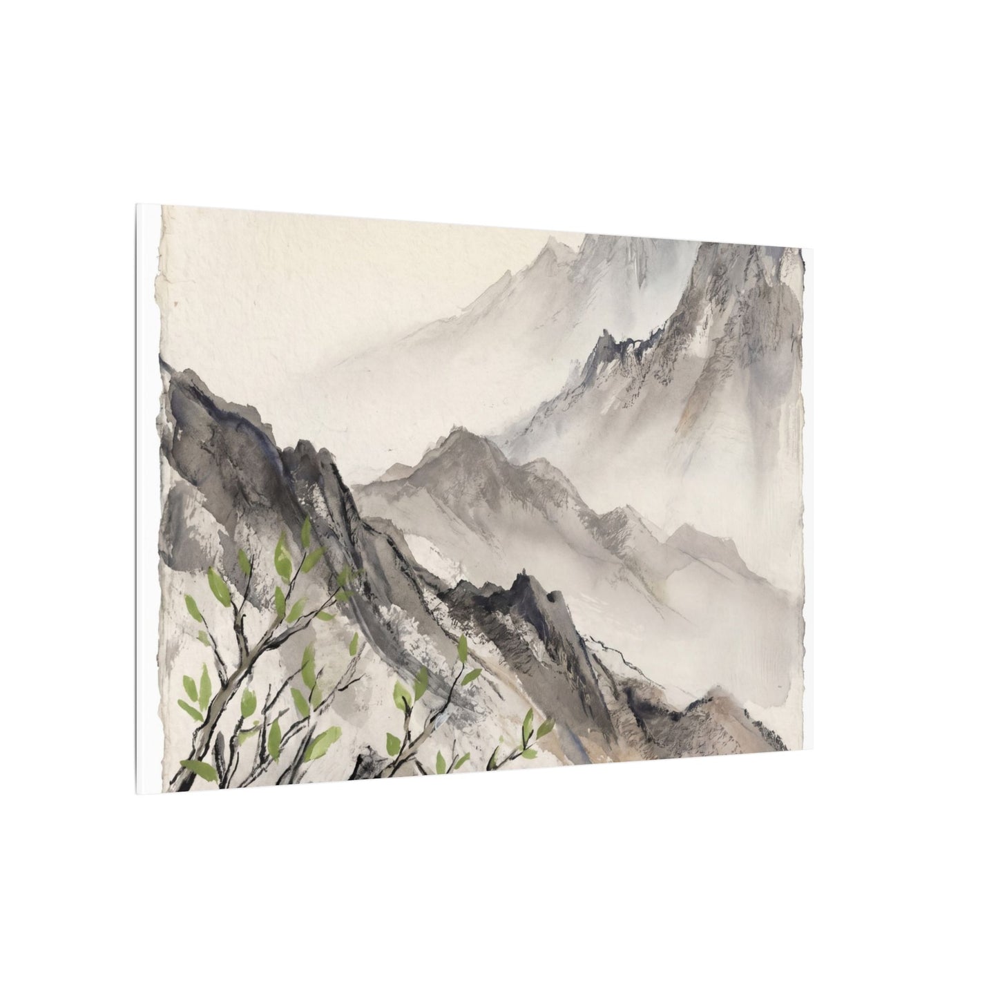 Spring Mountain Mist Texture Canvas Art | Warm Decor