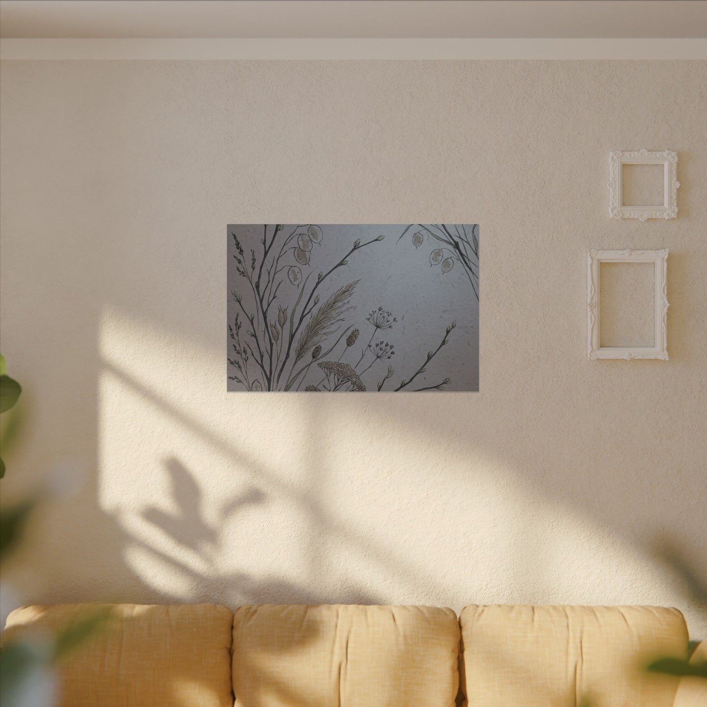 Spring Dried Flowers Japanese Pattern Canvas Art | Cozy Decor