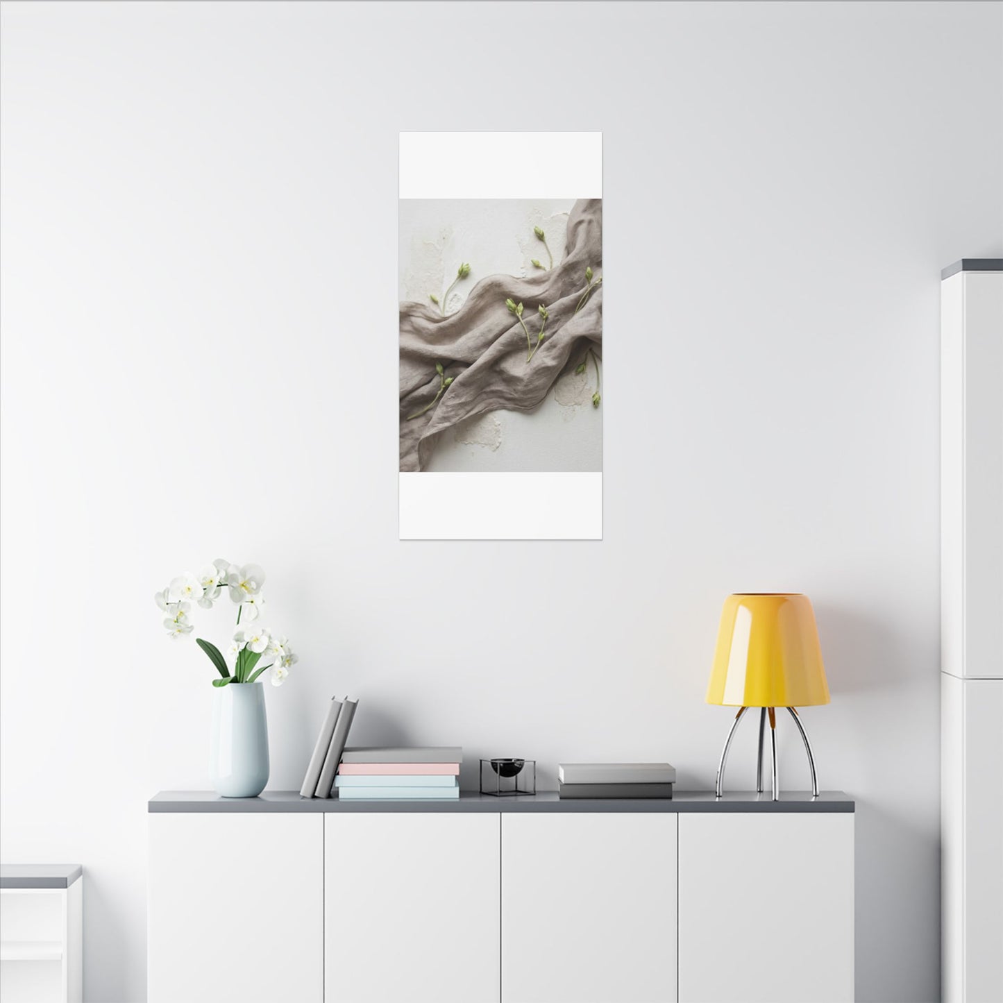 Overcast Silk Drape Canvas Art - Japandi Ma