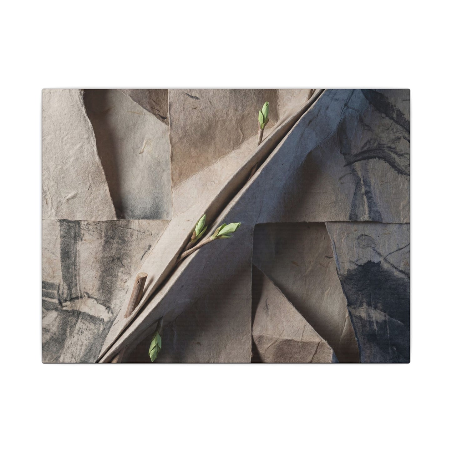 Paper Fold Canvas Art | Spring Japandi Japanese Pattern Art Art Print