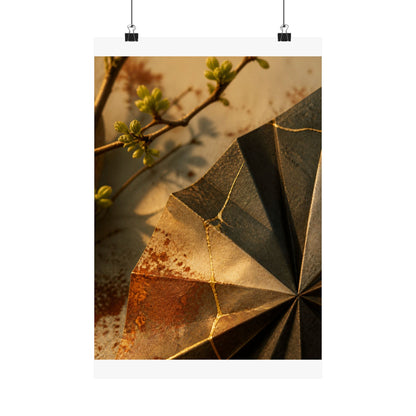 Artful Paper Fold Wall Art Print - Broken Beauty Kintsugi