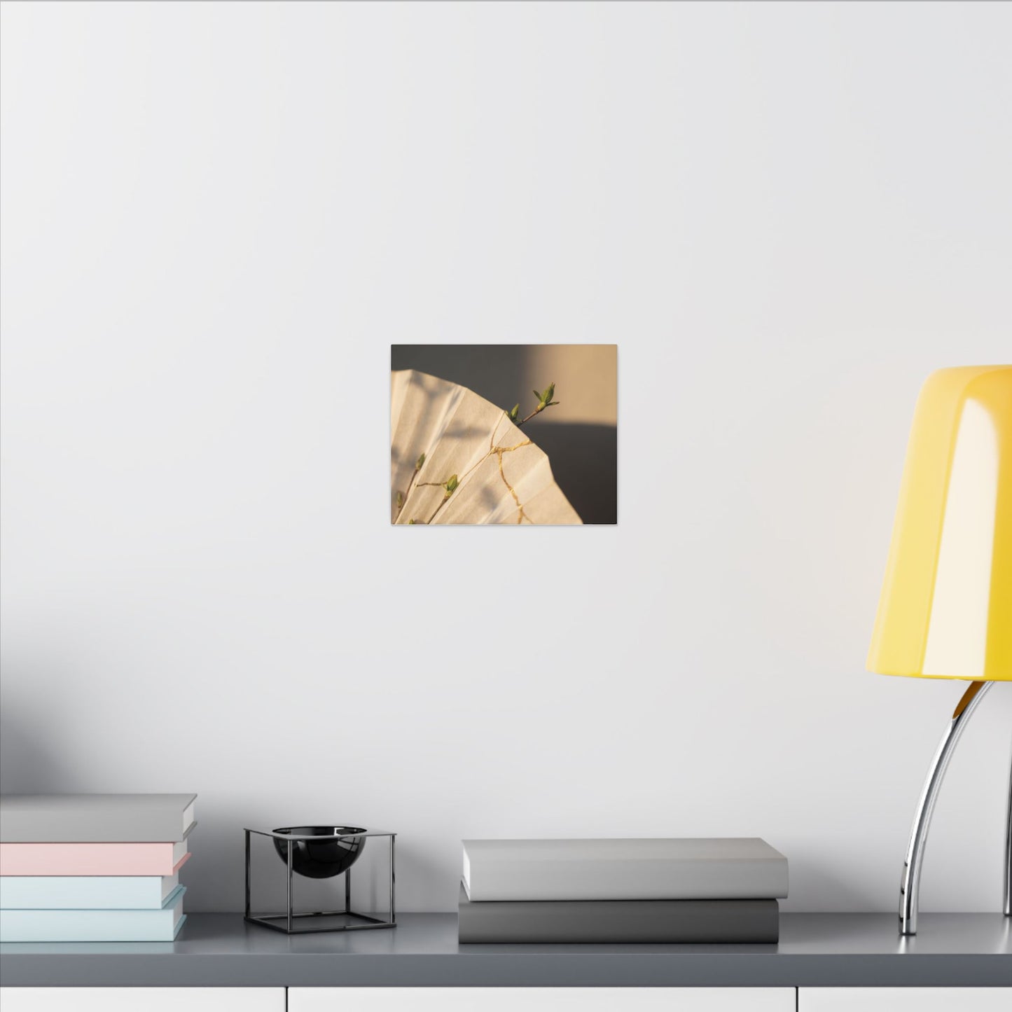 Paper Fold Gold Vein Canvas Art | Healing Kintsugi Art