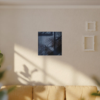 Shadow Play Moody Minimal Canvas Art | Moody Dark Japandi Art